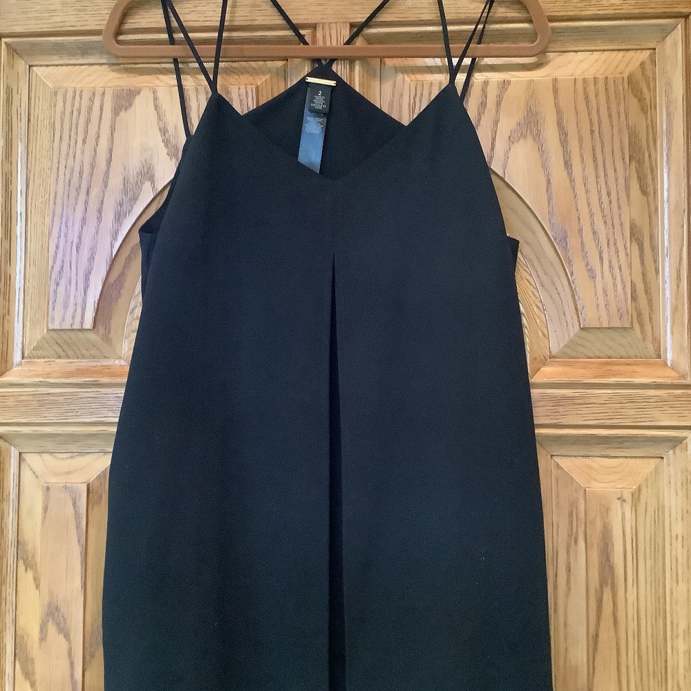 Chicos Black Tank Top with spaghetti straps - Lined Too!